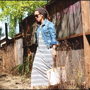 Madewell Le Mont St. Michel Striped Tee Dress